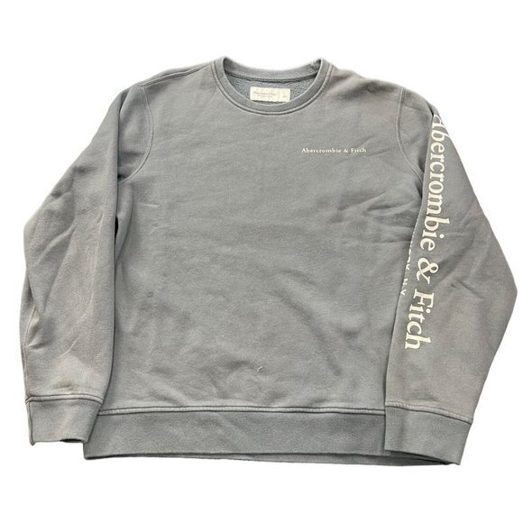 ABERCROMBIE GREY CREWNECK SIZE L | C1 - Picture 1 of 6